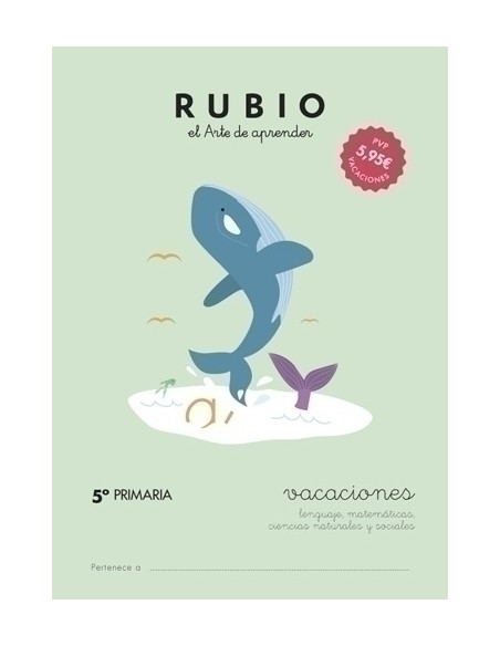 CUADERNO RUBIO A4 VACACIONES 5º PRIMARIA - Pack de 5 unidades
